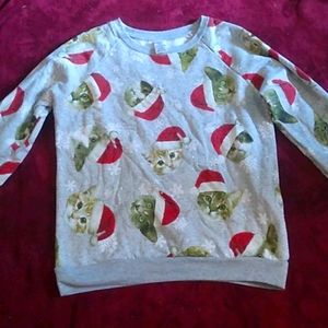 Light up Christmas cat sweatshirt